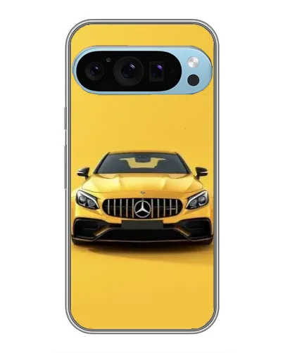 Чехол для Google Pixel 9 Pro с картинкой «Желтый Mercedes GT»