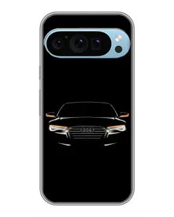 Чехол для Google Pixel 9 Pro с картинкой «Audi — ночной контур»