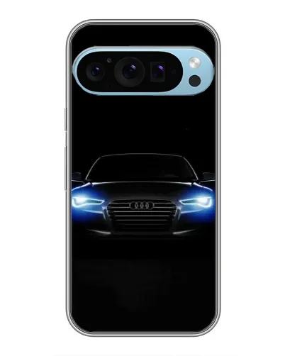 Чехол для Google Pixel 9 Pro с картинкой «Audi в неоне»
