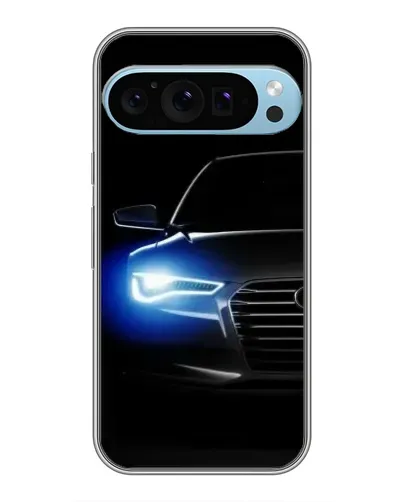 Чехол для Google Pixel 9 Pro с картинкой «Неоновый взгляд Audi»