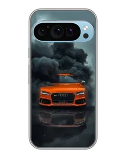 Чехол для Google Pixel 9 Pro с картинкой «Audi в облаках дыма»