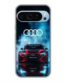 Чехол для Google Pixel 9 Pro с картинкой «Audi Sport — неон»