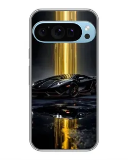 Чехол для Google Pixel 9 Pro с картинкой «Ночной Lamborghini драйв»