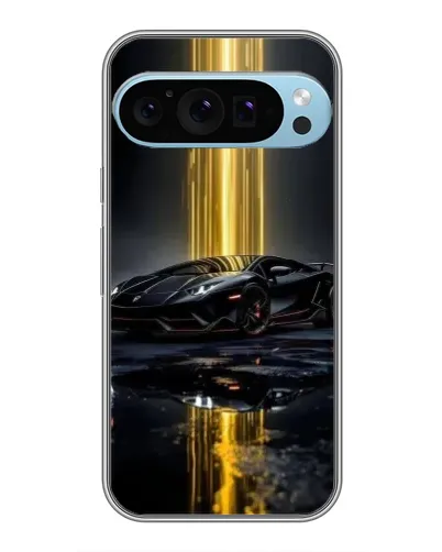 Чехол для Google Pixel 9 Pro с картинкой «Ночной Lamborghini драйв»