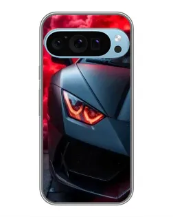 Чехол для Google Pixel 9 Pro с картинкой «Lamborghini красное сияние»