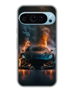 Чехол для Google Pixel 9 Pro с картинкой «Lamborghini дымная эстетика»