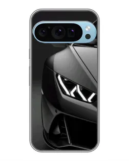 Чехол для Google Pixel 9 Pro с картинкой «Lamborghini фары детализация»