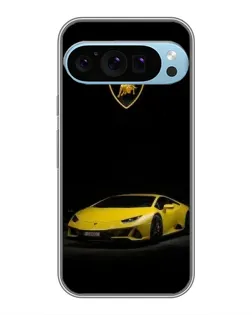 Чехол для Google Pixel 9 Pro с картинкой «Lamborghini желтый акцент»