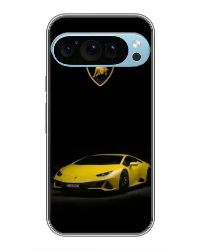 Чехол для Google Pixel 9 Pro с картинкой «Lamborghini желтый акцент»