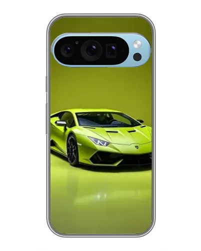 Чехол для Google Pixel 9 Pro с картинкой «Салатовый Lamborghini Huracan»