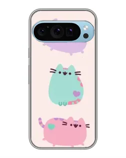 Чехол для Google Pixel 9 Pro с картинкой «Pusheen трио»
