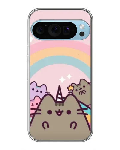 Чехол для Google Pixel 9 Pro с картинкой «Единорог Pusheen»
