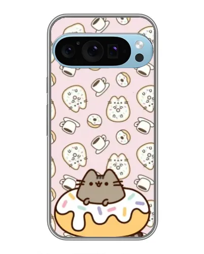 Чехол для Google Pixel 9 Pro с картинкой «Пушин на пончике»