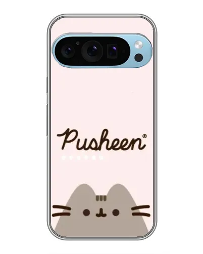Чехол для Google Pixel 9 Pro с картинкой «Pusheen логотип»