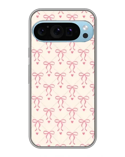 Чехол для Google Pixel 9 Pro с картинкой «Розовые бантики Coquette»