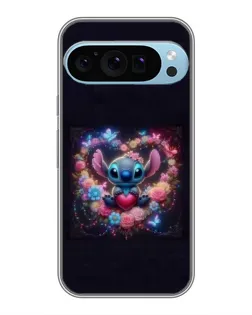 Чехол для Google Pixel 9 Pro с картинкой «Stitch в цветах»