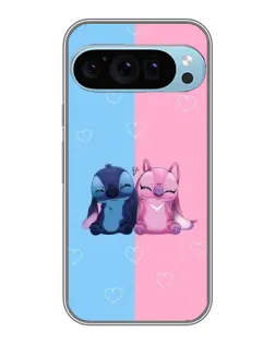 Чехол для Google Pixel 9 Pro с картинкой «Stitch и Angel Love»