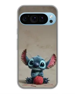 Чехол для Google Pixel 9 Pro с картинкой «Стич на коричневом фоне»