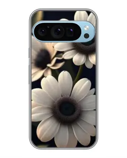 Чехол для Google Pixel 9 Pro с картинкой «Белые маргаритки макро»