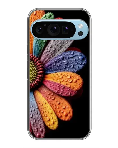 Чехол для Google Pixel 9 Pro с картинкой «Радужный цветок»