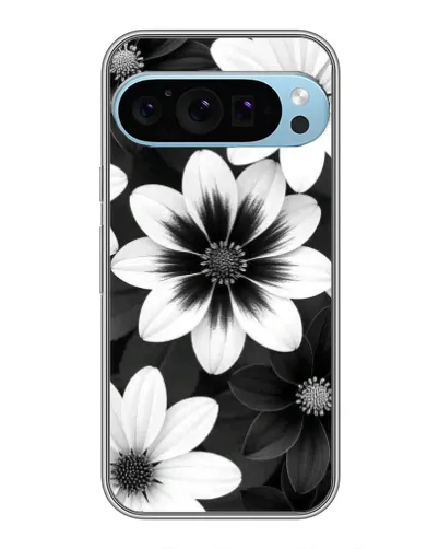 Чехол для Google Pixel 9 Pro с картинкой «Монохромные астры»