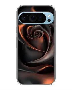 Чехол для Google Pixel 9 Pro с картинкой «Шелковая черная роза»