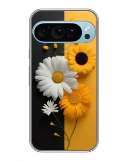 Чехол для Google Pixel 9 Pro с картинкой «Подсолнух и ромашка»