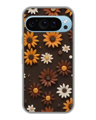 Чехол для Google Pixel 9 Pro с картинкой «Узор из маленьких подсолнухов»