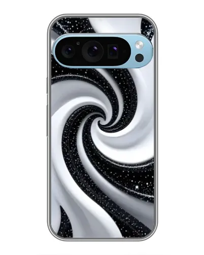 Чехол для Google Pixel 9 Pro с картинкой «Черно-белая спираль»