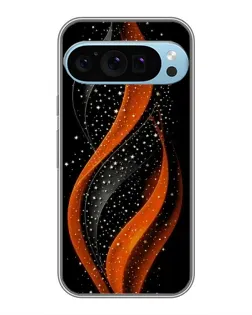 Чехол для Google Pixel 9 Pro с картинкой «Огненная звездная волна»