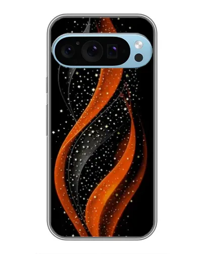 Чехол для Google Pixel 9 Pro с картинкой «Огненная звездная волна»