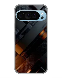 Чехол для Google Pixel 9 Pro с картинкой «Черные геометрические блоки»