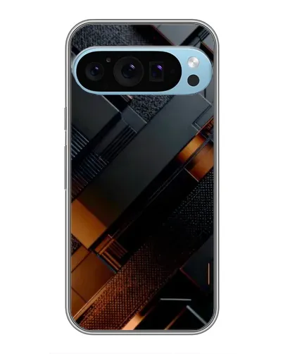 Чехол для Google Pixel 9 Pro с картинкой «Черные геометрические блоки»