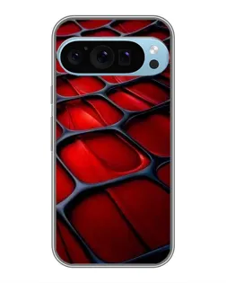 Чехол для Google Pixel 9 Pro с картинкой «Красная глянцевая сетка»