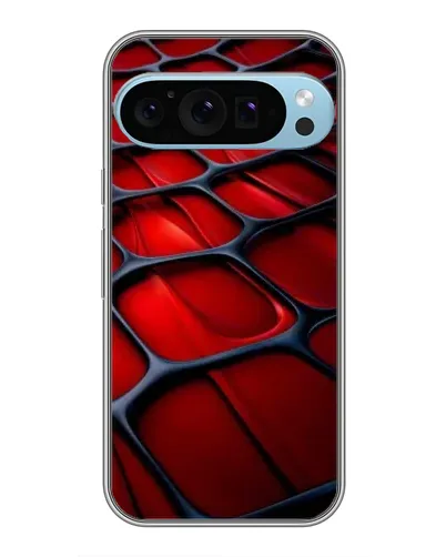 Чехол для Google Pixel 9 Pro с картинкой «Красная глянцевая сетка»