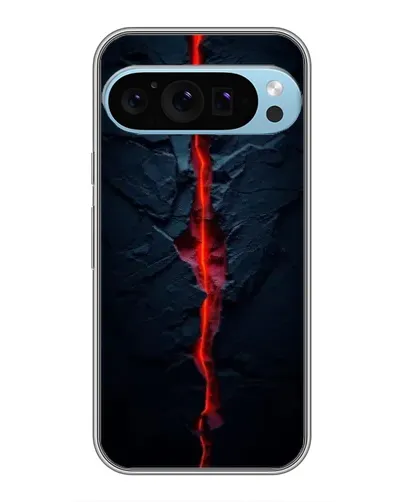 Чехол для Google Pixel 9 Pro с картинкой «Kрасная лавовая трещина»