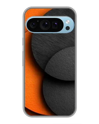Чехол для Google Pixel 9 Pro с картинкой «Геометрия оранжевых кругов»
