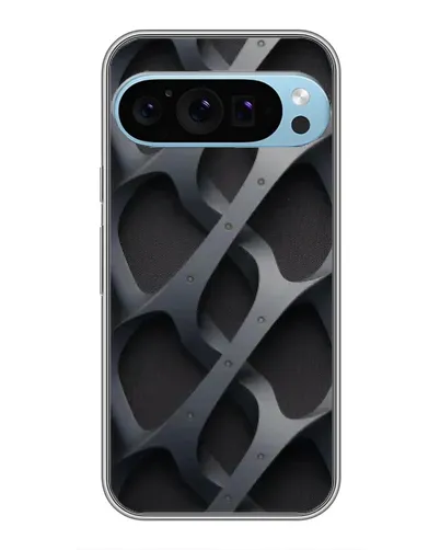 Чехол для Google Pixel 9 Pro с картинкой «Объемное серое плетение»