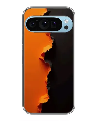 Чехол для Google Pixel 9 Pro с картинкой «Оранжевый разлом»