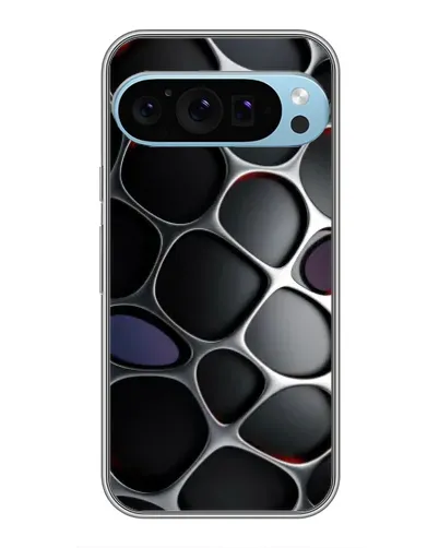 Чехол для Google Pixel 9 Pro с картинкой «Объемная темная решетка»