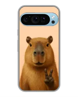 Чехол для Google Pixel 9 Pro с картинкой «Капибара виктория»