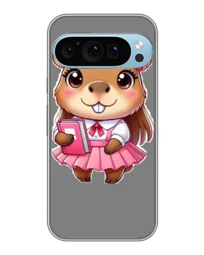 Чехол для Google Pixel 9 Pro с картинкой «Девочка капибара»