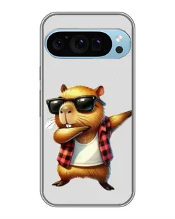 Чехол для Google Pixel 9 Pro с картинкой «Капибара рэпер даб»