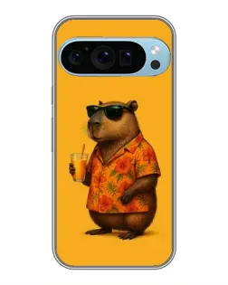 Чехол для Google Pixel 9 Pro с картинкой «Капибара на отдыхе»