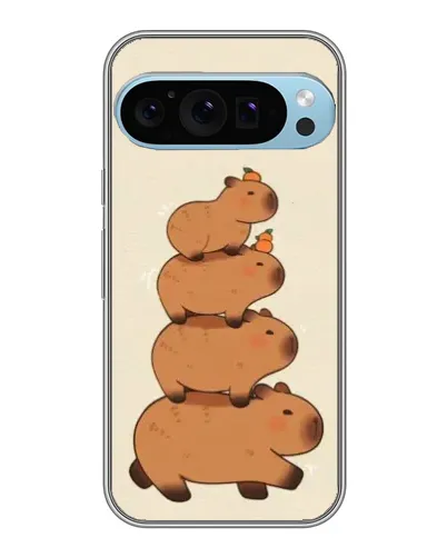 Чехол для Google Pixel 9 Pro с картинкой «Башня из капибар»