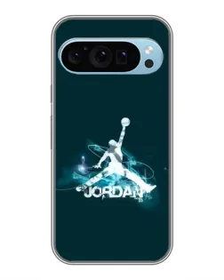 Чехол для Google Pixel 9 с картинкой «Jordan Blue Fire»