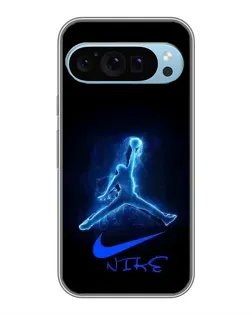 Чехол для Google Pixel 9 с картинкой «Jordan Neon Blue»