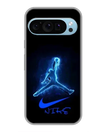 Чехол для Google Pixel 9 с картинкой «Jordan Neon Blue»