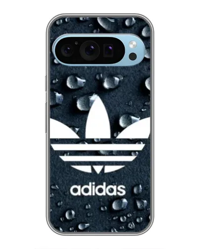 Чехол для Google Pixel 9 с картинкой «Adidas Trefoil Blue»