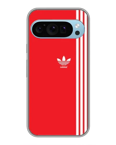 Чехол для Google Pixel 9 с картинкой «Красный минимализм Adidas»